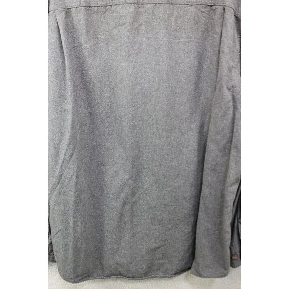 Duluth Trading Co. Long Sleeve Button Up Grey Shirt-Size 2XL-Relaxed Fit - Picture 9 of 10